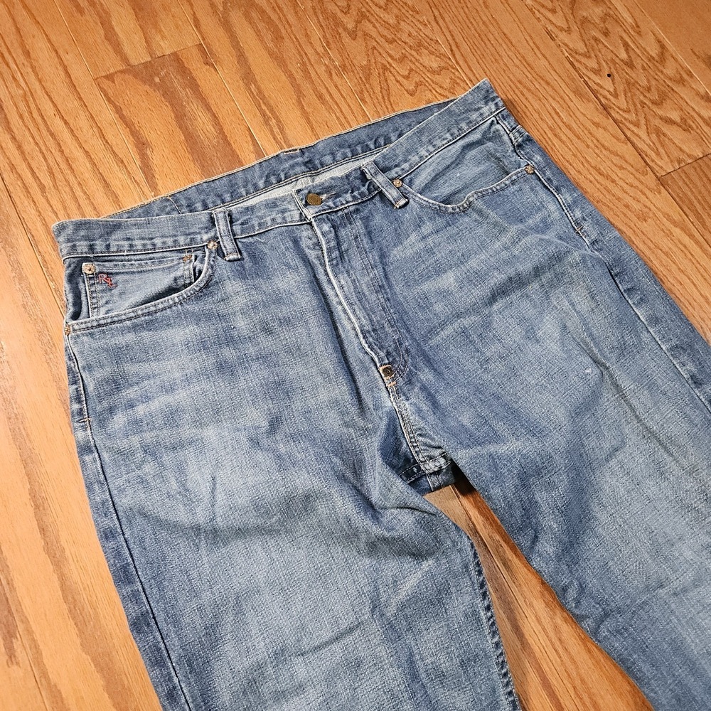 Polo Ralph Lauren Mens Straight Leg Distressed Medium Wash Denim Jeans 36x30 - Picture 8 of 11
